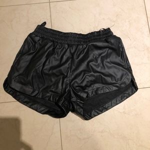 leather shorts size small
